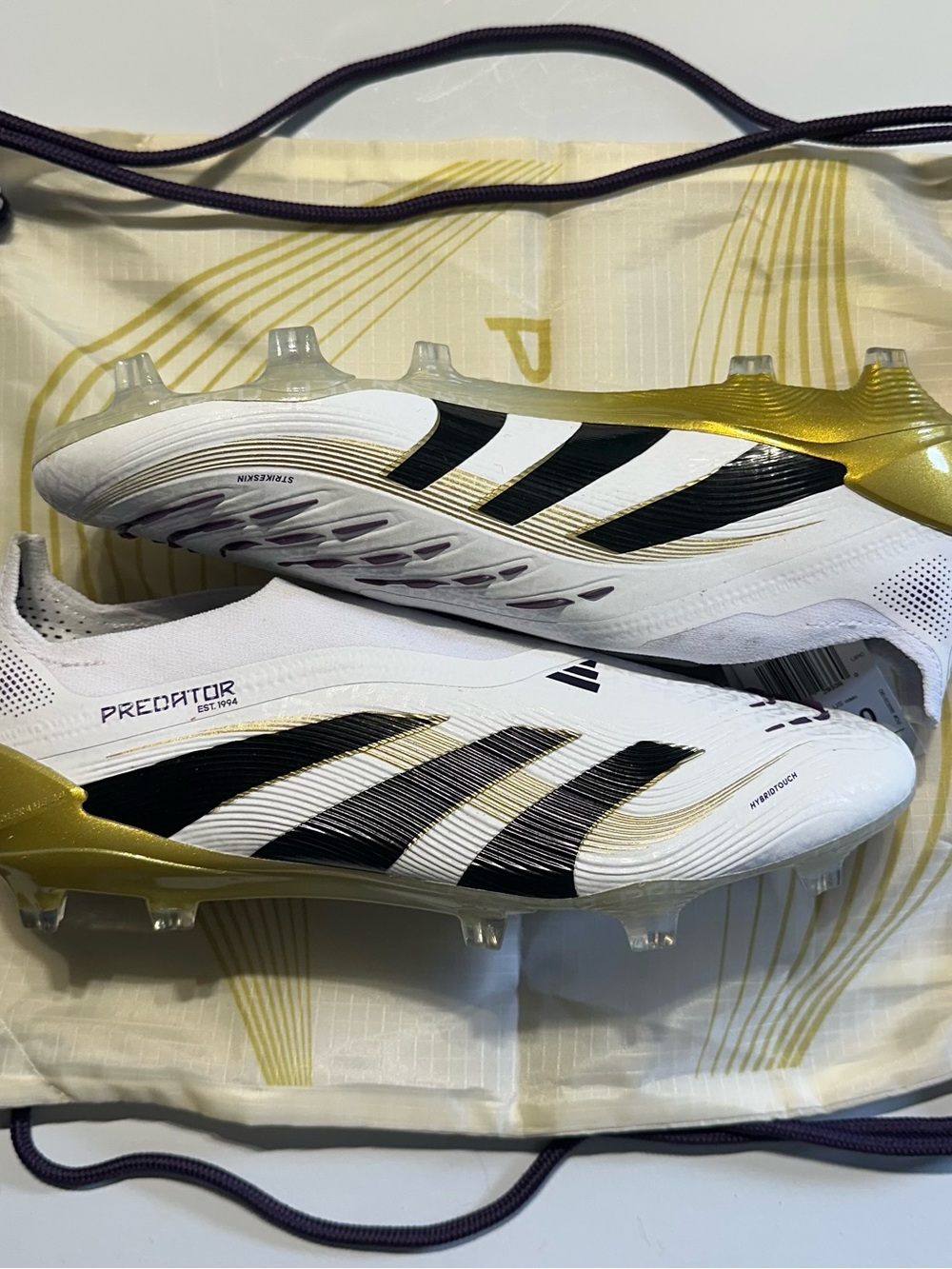 adidas Predator Men's Soccer Cleats - White/Gold/Black